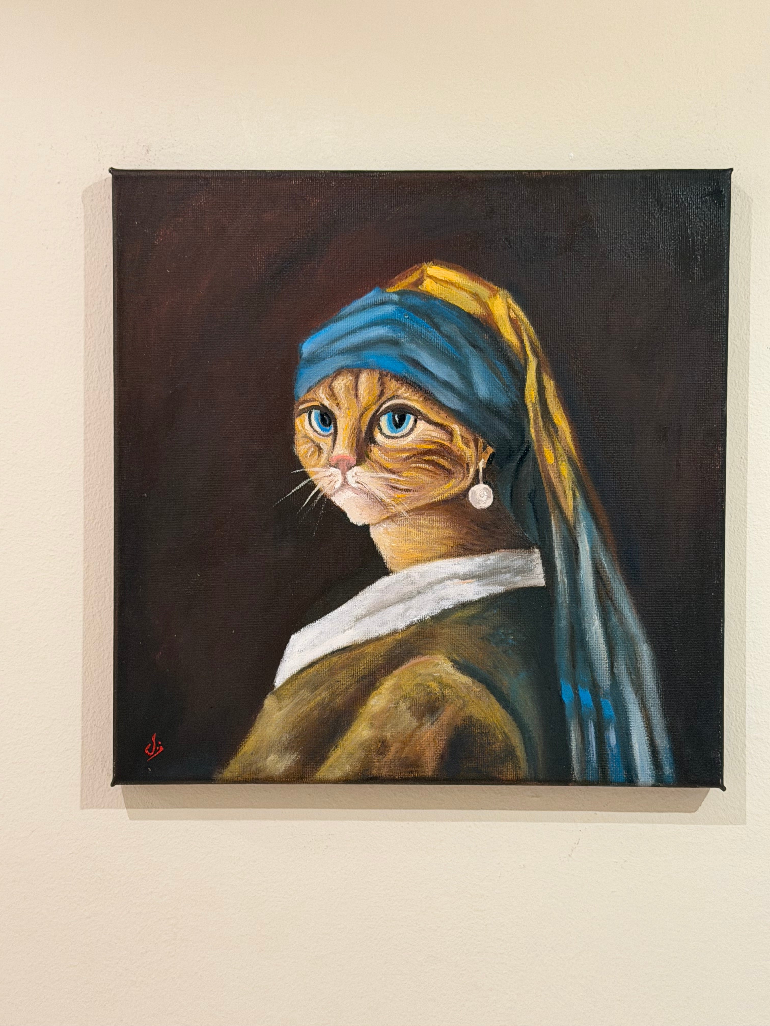 cat with a Pearl Earring