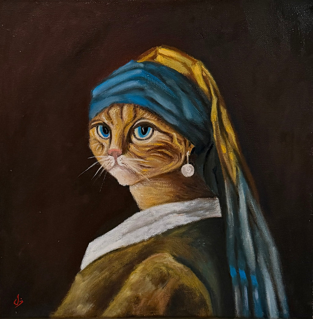 cat with a Pearl Earring