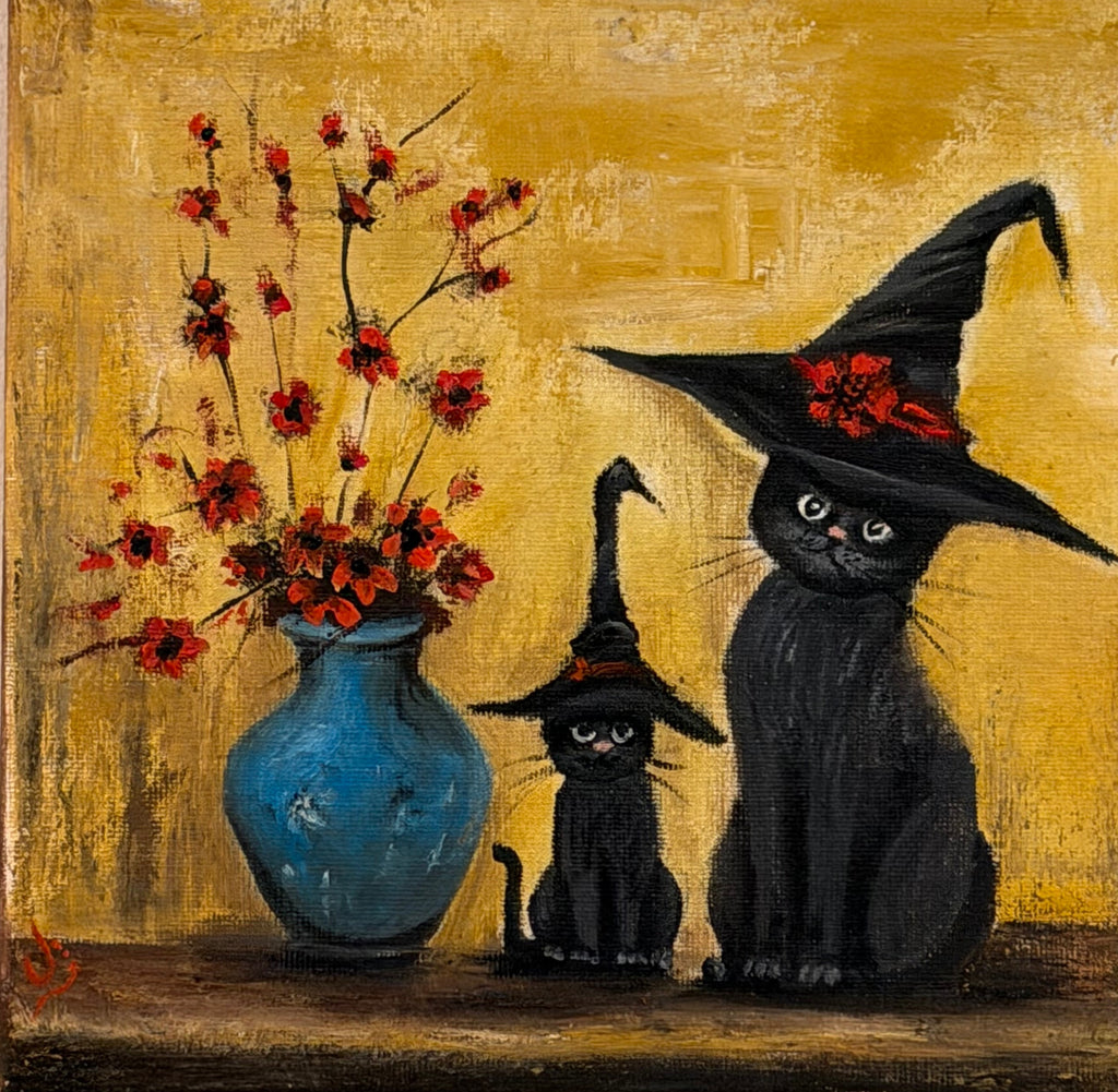 Witch mother and her kitten