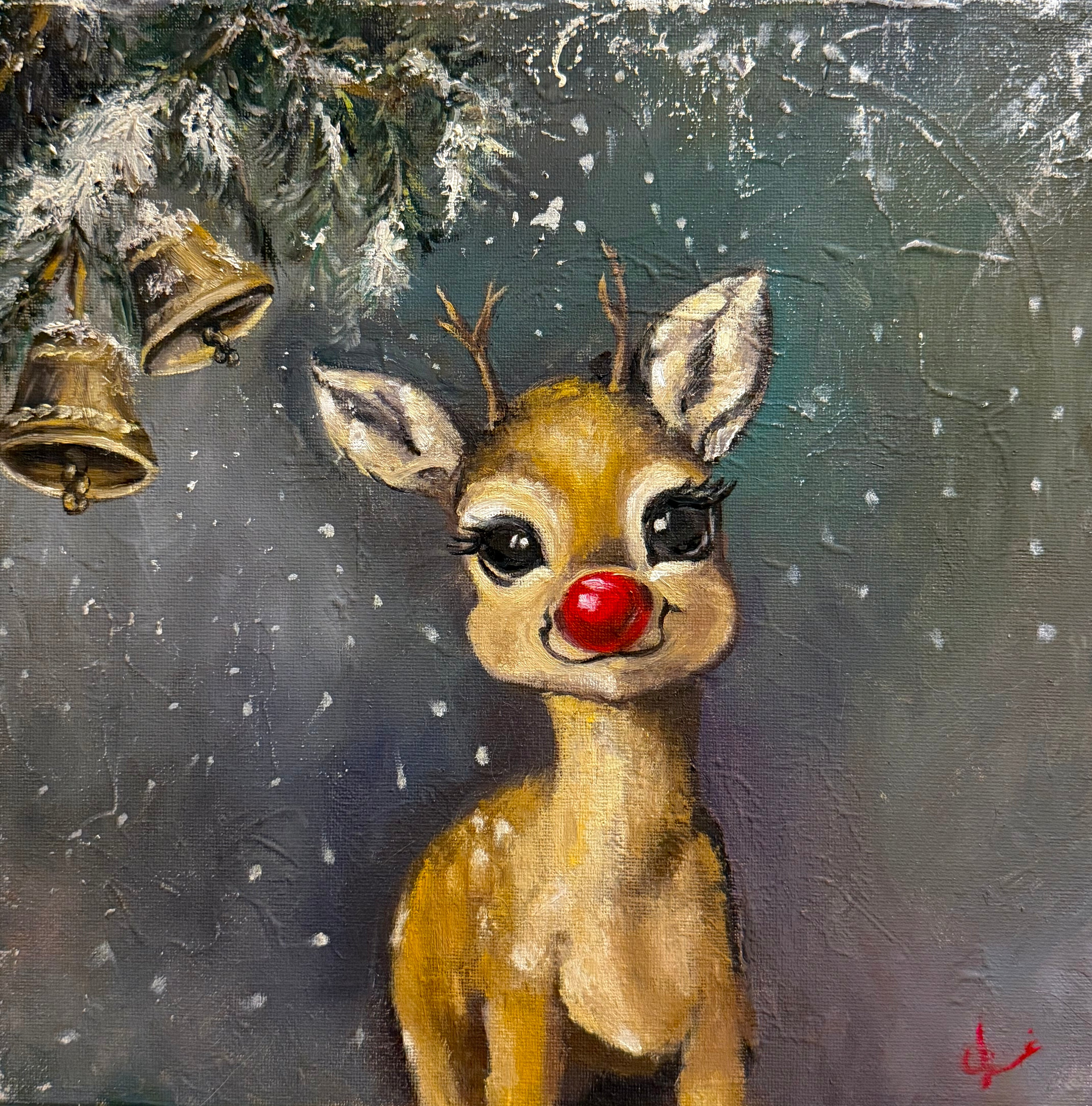 Snowy Christmas Reindeer